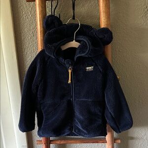 L.L. Bean Navy Kids Jacket with Bear Ears